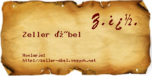 Zeller Ábel névjegykártya